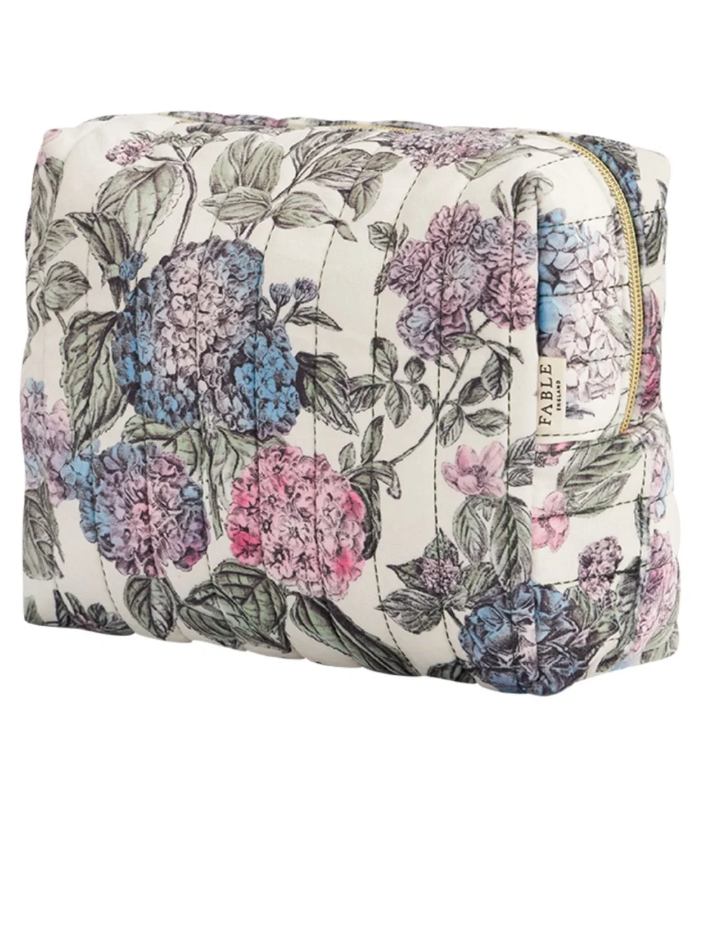 NWT Fable England Hydrangea Large Quilted Makeup Bag Rare